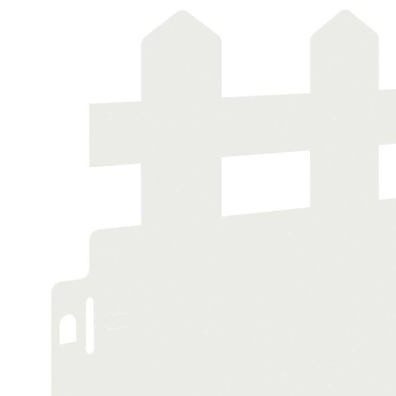 Casa si Gradina - Gradina si terasa - Garduri, panouri si accesorii - Borduri pentru gazon 20 pcs Alb 103 x 0,05 x 22 cm Otel - Infinity.ro