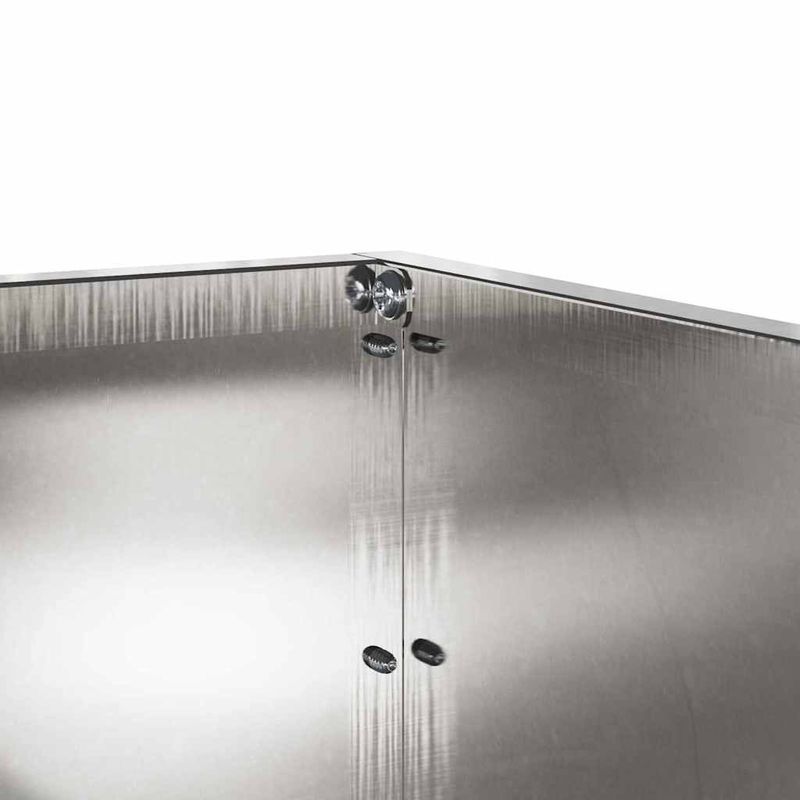 Casa si Gradina - Gradina si terasa - Garduri, panouri si accesorii - Margine pentru gazon Argintiu 60 x 60 x 13 cm Otel inoxidabil - Infinity.ro