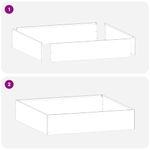 Casa si Gradina - Gradina si terasa - Garduri, panouri si accesorii - Margine pentru gazon Argintiu 60 x 60 x 13 cm Otel inoxidabil - Infinity.ro