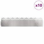 Casa si Gradina - Gradina si terasa - Garduri, panouri si accesorii - Borduri pentru gazon 10 pcs Argintiu 103 x 0,05 x 22 cm - Infinity.ro