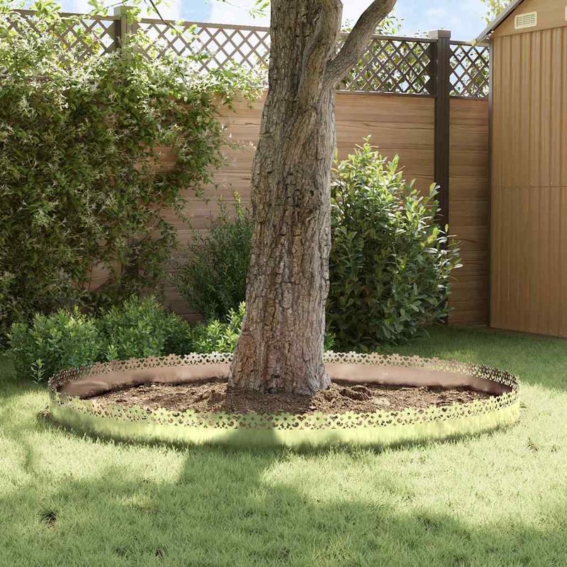 Casa si Gradina - Gradina si terasa - Garduri, panouri si accesorii - Borduri pentru gazon 10 pcs Argintiu 103 x 0,05 x 22 cm - Infinity.ro