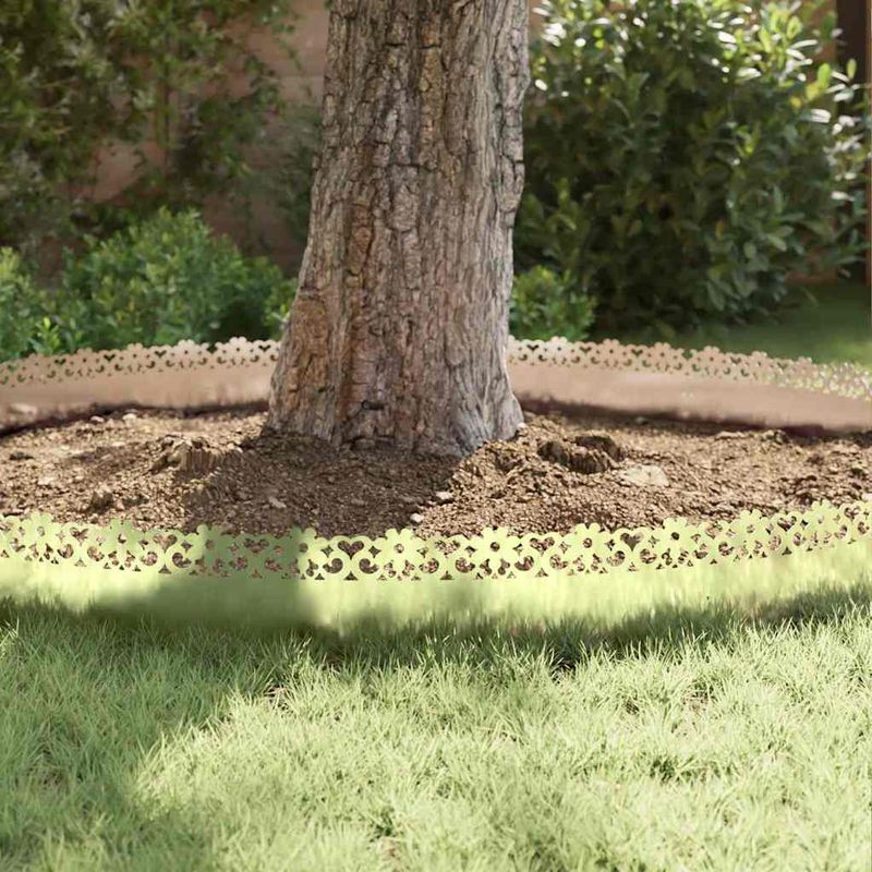 Casa si Gradina - Gradina si terasa - Garduri, panouri si accesorii - Borduri pentru gazon 10 pcs Argintiu 103 x 0,05 x 22 cm - Infinity.ro