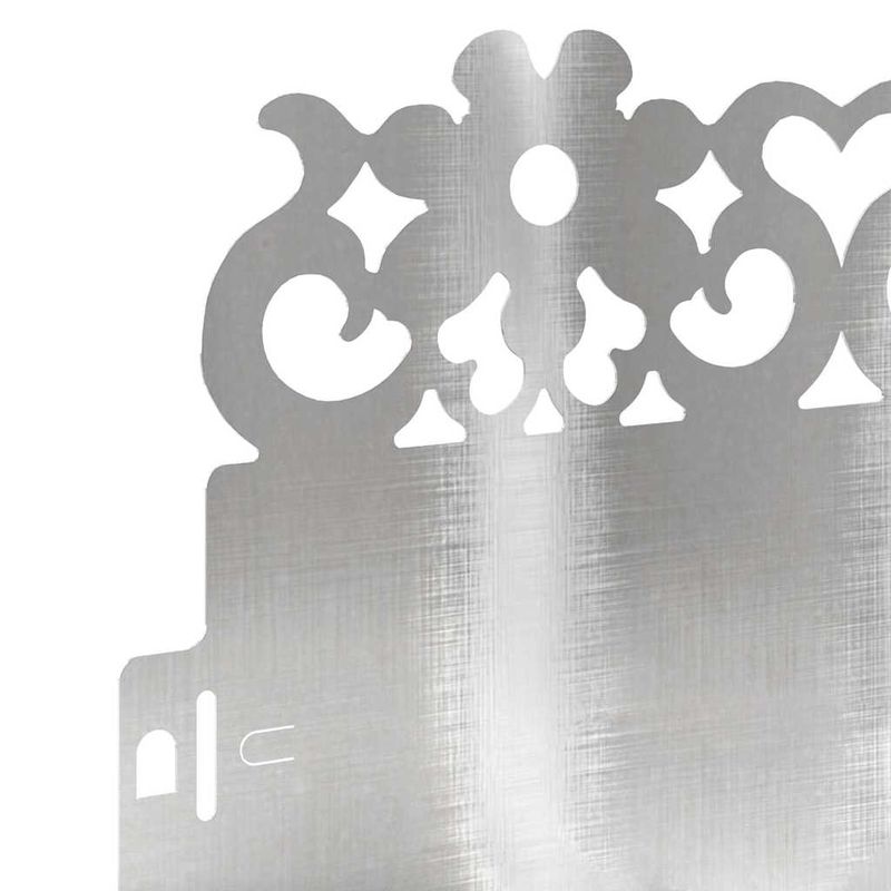 Casa si Gradina - Gradina si terasa - Garduri, panouri si accesorii - Borduri pentru gazon 10 pcs Argintiu 103 x 0,05 x 22 cm - Infinity.ro