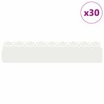 Casa si Gradina - Gradina si terasa - Garduri, panouri si accesorii - Borduri pentru gazon 30 pcs Alb 103 x 0,05 x 22 cm Otel - Infinity.ro