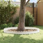 Casa si Gradina - Gradina si terasa - Garduri, panouri si accesorii - Borduri pentru gazon 30 pcs Alb 103 x 0,05 x 22 cm Otel - Infinity.ro