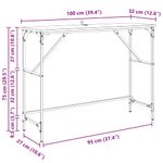 Casa si Gradina - Mobilier - Comode si corpuri - Noptiere - Masa de consola Lemn Vechi 100 x 32 x 75 cm Lemn compozit - Infinity.ro