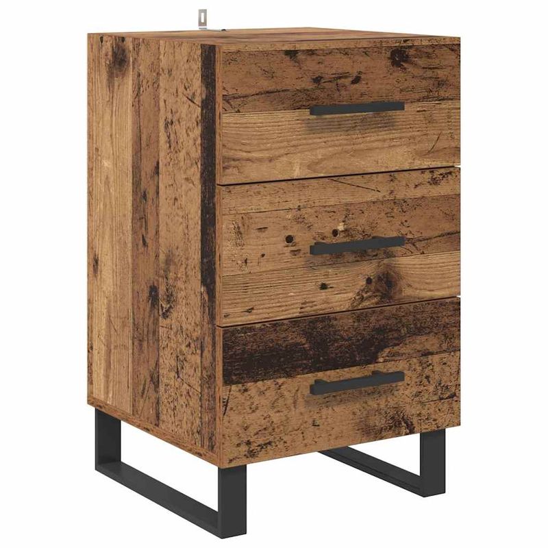Casa si Gradina - Mobilier - Comode si corpuri - Noptiere - Noptiera Lemn Vechi 40 x 40 x 66 cm Lemn compozit - Infinity.ro