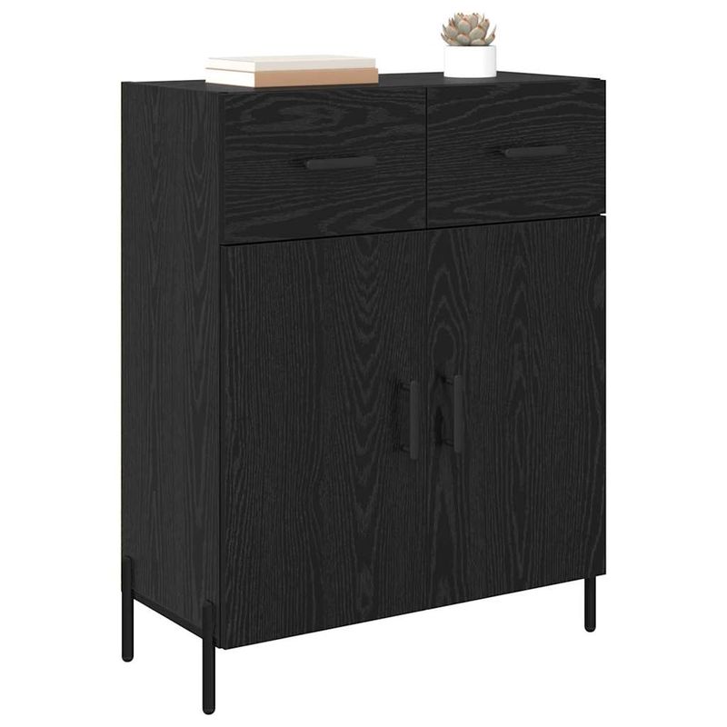 Casa si Gradina - Mobilier - Comode si corpuri - Comode - Bufet cu sertar Stejar Negru 69,5 x 34 x 90 cm Lemn compozit - Infinity.ro