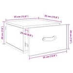 Casa si Gradina - Mobilier - Comode si corpuri - Noptiere - Noptiera suspendata Stejar Artizanal 35 x 35 x 20 cm - Infinity.ro