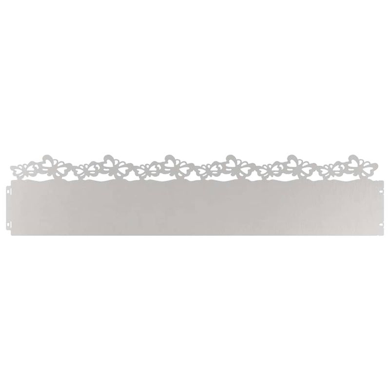 Casa si Gradina - Gradina si terasa - Garduri, panouri si accesorii - Borduri pentru gazon 20 pcs Argintiu 103 x 0,05 x 22 cm - Infinity.ro