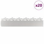 Casa si Gradina - Gradina si terasa - Garduri, panouri si accesorii - Borduri pentru gazon 20 pcs Argintiu 103 x 0,05 x 22 cm - Infinity.ro