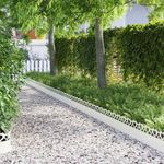 Casa si Gradina - Gradina si terasa - Garduri, panouri si accesorii - Borduri pentru gazon 10 pcs Alb 103 x 0,05 x 22 cm Otel - Infinity.ro