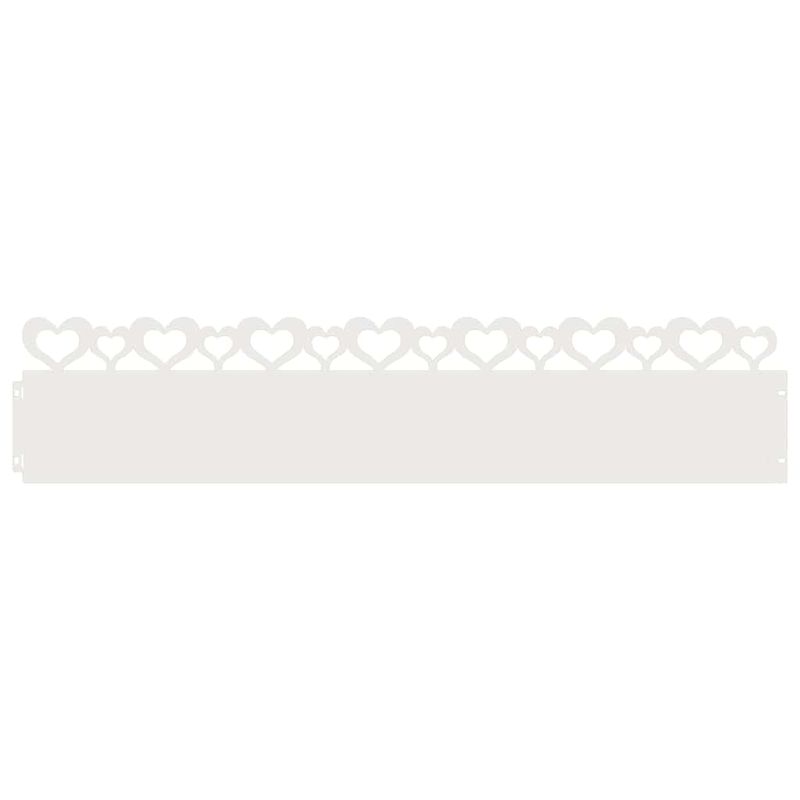 Casa si Gradina - Gradina si terasa - Garduri, panouri si accesorii - Borduri pentru gazon 10 pcs Alb 103 x 0,05 x 22 cm Otel - Infinity.ro
