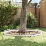 Casa si Gradina - Gradina si terasa - Garduri, panouri si accesorii - Borduri pentru gazon 10 pcs Alb 103 x 0,05 x 22 cm Otel - Infinity.ro