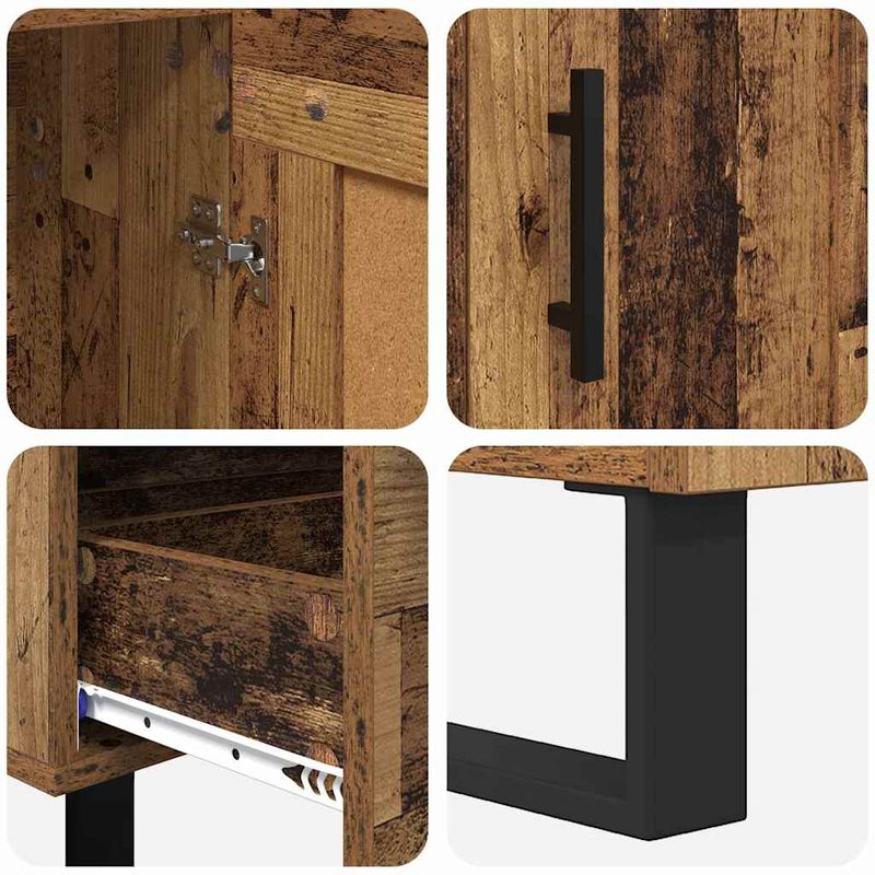 Casa si Gradina - Mobilier - Comode si corpuri - Comode - Bufet cu sertar Lemn Vechi 69,5 x 31 x 115 cm Lemn compozit - Infinity.ro