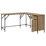 Casa si Gradina - Mobilier - Mese si birouri - Birouri - Birou Stejar Artizanal 141 x 141 x 75 cm Lemn compozit - Infinity.ro