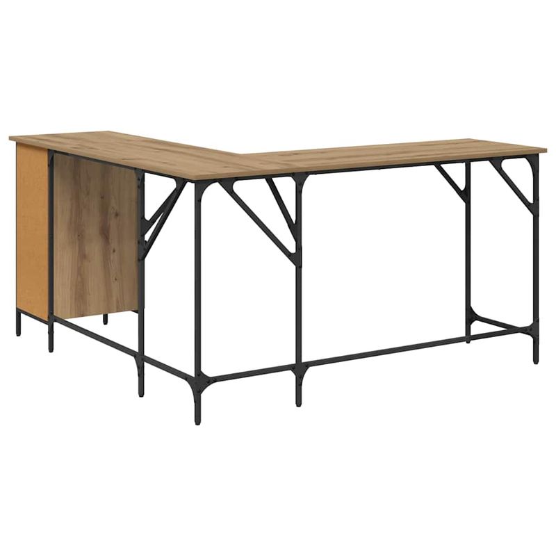 Casa si Gradina - Mobilier - Mese si birouri - Birouri - Birou Stejar Artizanal 141 x 141 x 75 cm Lemn compozit - Infinity.ro