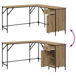 Casa si Gradina - Mobilier - Mese si birouri - Birouri - Birou Stejar Artizanal 141 x 141 x 75 cm Lemn compozit - Infinity.ro