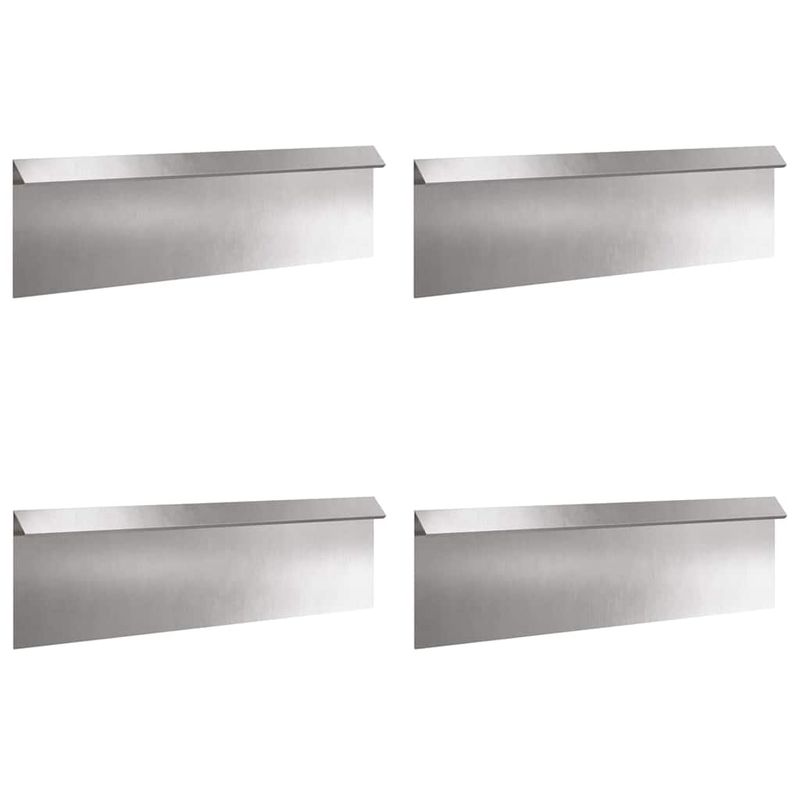 Casa si Gradina - Gradina si terasa - Garduri, panouri si accesorii - Gard pentru melci 4 pcs Argintiu 100 x 3,5 x 25 cm - Infinity.ro