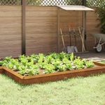 Casa si Gradina - Gradina si terasa - Garduri, panouri si accesorii - Gard pentru melci 4 pcs Ruginit 100 x 3,5 x 25 cm - Infinity.ro
