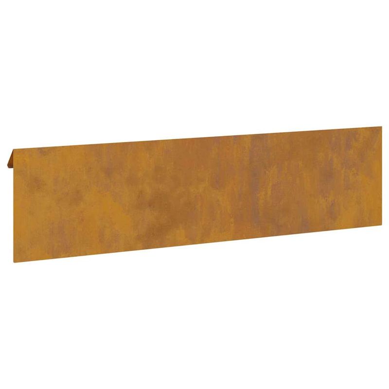 Casa si Gradina - Gradina si terasa - Garduri, panouri si accesorii - Gard pentru melci 4 pcs Ruginit 100 x 3,5 x 25 cm - Infinity.ro