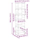 Casa si Gradina - Mobilier - Biblioteci si rafturi - Biblioteci - Raft pentru carti Lemn Vechi 50 x 33 x 188,5 cm Lemn compozit - Infinity.ro