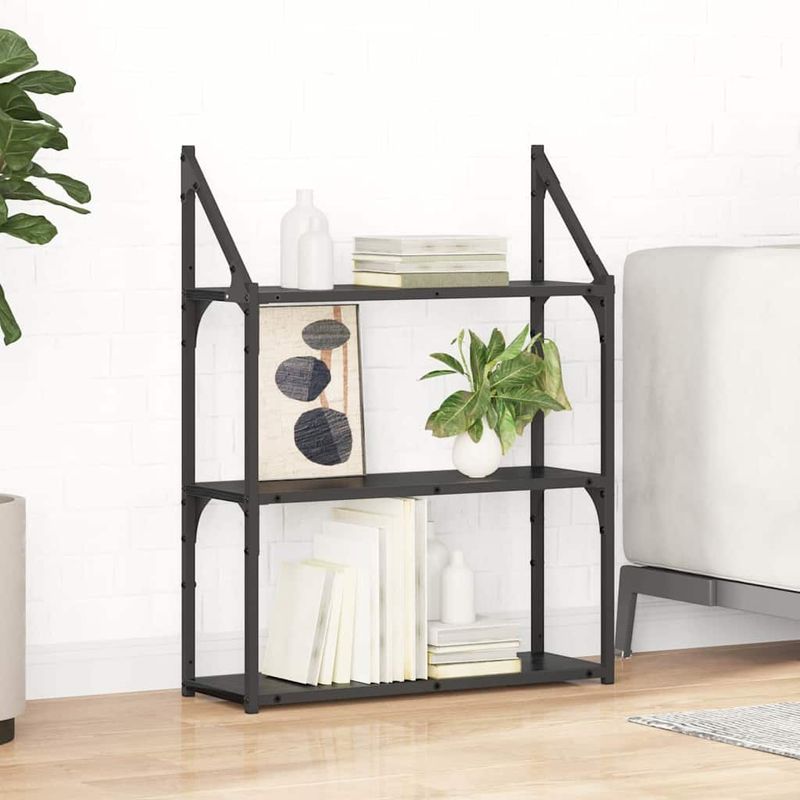 Casa si Gradina - Mobilier - Biblioteci si rafturi - Rafturi - Raft de perete Stejar Negru 60 x 21 x 78,5 cm Lemn compozit - Infinity.ro