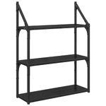 Casa si Gradina - Mobilier - Biblioteci si rafturi - Rafturi - Raft de perete Stejar Negru 60 x 21 x 78,5 cm Lemn compozit - Infinity.ro