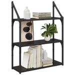 Casa si Gradina - Mobilier - Biblioteci si rafturi - Rafturi - Raft de perete Stejar Negru 60 x 21 x 78,5 cm Lemn compozit - Infinity.ro