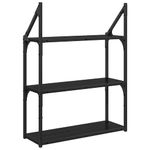 Casa si Gradina - Mobilier - Biblioteci si rafturi - Rafturi - Raft de perete Stejar Negru 60 x 21 x 78,5 cm Lemn compozit - Infinity.ro