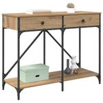 Casa si Gradina - Mobilier - Comode si corpuri - Noptiere - Masa de consola cu sertar Stejar Artizanal 100 x 39 x 78,5 cm - Infinity.ro