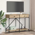 Casa si Gradina - Mobilier - Comode si corpuri - Noptiere - Masa de consola cu sertar Stejar Artizanal 100 x 39 x 78,5 cm - Infinity.ro