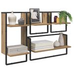 Casa si Gradina - Mobilier - Biblioteci si rafturi - Rafturi - Set rafturi de perete 4 pcs Stejar Artizanal 65 x 25 x 30 cm - Infinity.ro