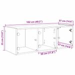 Casa si Gradina - Mobilier - Dulapuri si sifoniere - Dulapuri - Dulap de perete Lemn Vechi 102 x 37 x 35 cm Lemn compozit - Infinity.ro