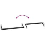 Casa si Gradina - Mobilier - Biblioteci si rafturi - Rafturi - Semele de perete cu raft 2 pcs Stejar Negru 80 x 15 x 15,5 cm - Infinity.ro