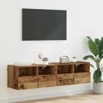 Casa si Gradina - Mobilier - Comode si corpuri - Comode - Dulapuri pentru TV Pe perete 2 pcs Lemn Vechi 60 x 30 x 30 cm - Infinity.ro