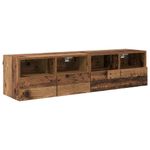 Casa si Gradina - Mobilier - Comode si corpuri - Comode - Dulapuri pentru TV Pe perete 2 pcs Lemn Vechi 60 x 30 x 30 cm - Infinity.ro