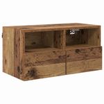 Casa si Gradina - Mobilier - Comode si corpuri - Comode - Dulapuri pentru TV Pe perete 2 pcs Lemn Vechi 60 x 30 x 30 cm - Infinity.ro