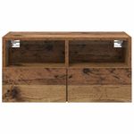 Casa si Gradina - Mobilier - Comode si corpuri - Comode - Dulapuri pentru TV Pe perete 2 pcs Lemn Vechi 60 x 30 x 30 cm - Infinity.ro