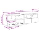 Casa si Gradina - Mobilier - Comode si corpuri - Comode - Dulapuri pentru TV Pe perete 2 pcs Lemn Vechi 60 x 30 x 30 cm - Infinity.ro