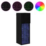 Casa si Gradina - Mobilier - Comode si corpuri - Comode - Sifonieri pentru TV montate pe perete 2 pcs Stejar Negru - Infinity.ro