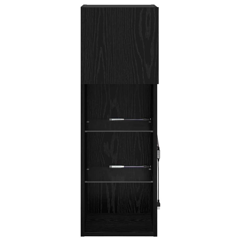 Casa si Gradina - Mobilier - Comode si corpuri - Comode - Sifonieri pentru TV montate pe perete 2 pcs Stejar Negru - Infinity.ro