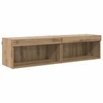 Casa si Gradina - Mobilier - Comode si corpuri - Comode - Dulapuri TV Pe perete 2 pcs Stejar Artizanal 60 x 30 x 30 cm - Infinity.ro
