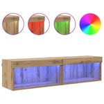 Casa si Gradina - Mobilier - Comode si corpuri - Comode - Dulapuri TV Pe perete 2 pcs Stejar Artizanal 60 x 30 x 30 cm - Infinity.ro