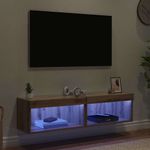 Casa si Gradina - Mobilier - Comode si corpuri - Comode - Dulapuri TV Pe perete 2 pcs Stejar Artizanal 60 x 30 x 30 cm - Infinity.ro