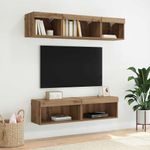 Casa si Gradina - Mobilier - Comode si corpuri - Comode - Dulapuri TV Pe perete 2 pcs Stejar Artizanal 60 x 30 x 30 cm - Infinity.ro