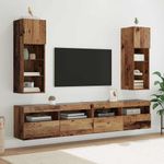 Casa si Gradina - Mobilier - Comode si corpuri - Comode - Sifonieri pentru TV montate pe perete 2 pcs Lemn Vechi - Infinity.ro
