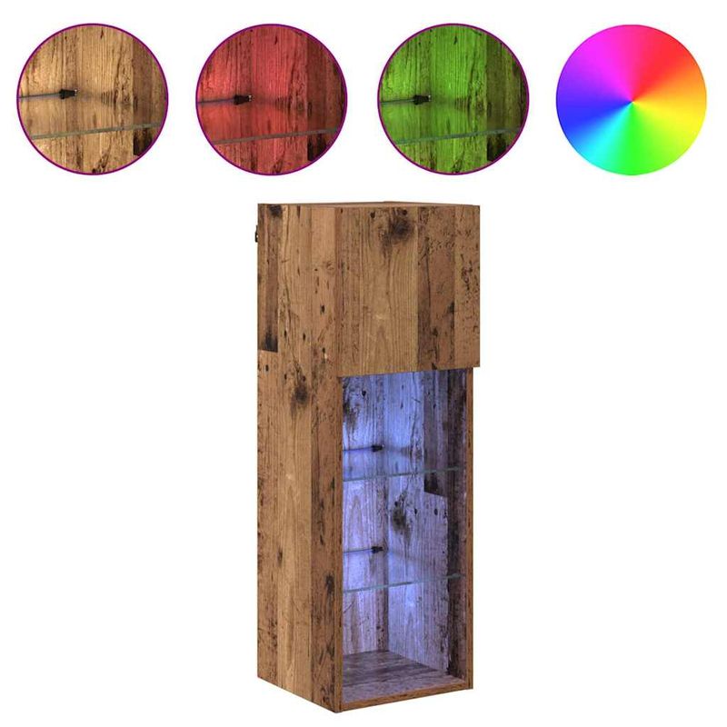 Casa si Gradina - Mobilier - Comode si corpuri - Comode - Sifonieri pentru TV montate pe perete 2 pcs Lemn Vechi - Infinity.ro
