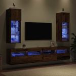 Casa si Gradina - Mobilier - Comode si corpuri - Comode - Sifonieri pentru TV montate pe perete 2 pcs Lemn Vechi - Infinity.ro