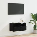 Casa si Gradina - Mobilier - Comode si corpuri - Comode - Dulap TV de perete Stejar Negru 60 x 30 x 30 cm Lemn compozit - Infinity.ro